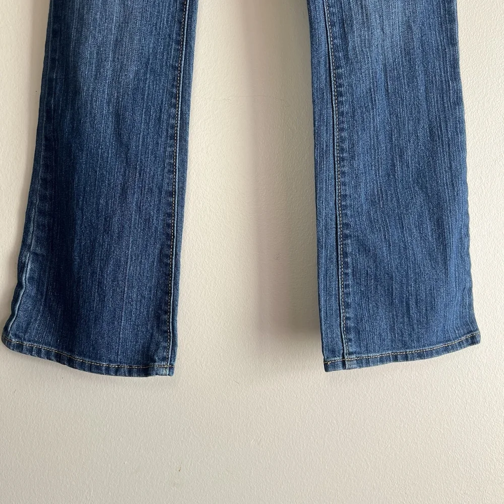 Old Navy Girls Medium Wash Mid-Rise Adjustable Waist Boot-Cut Jeans Size 10